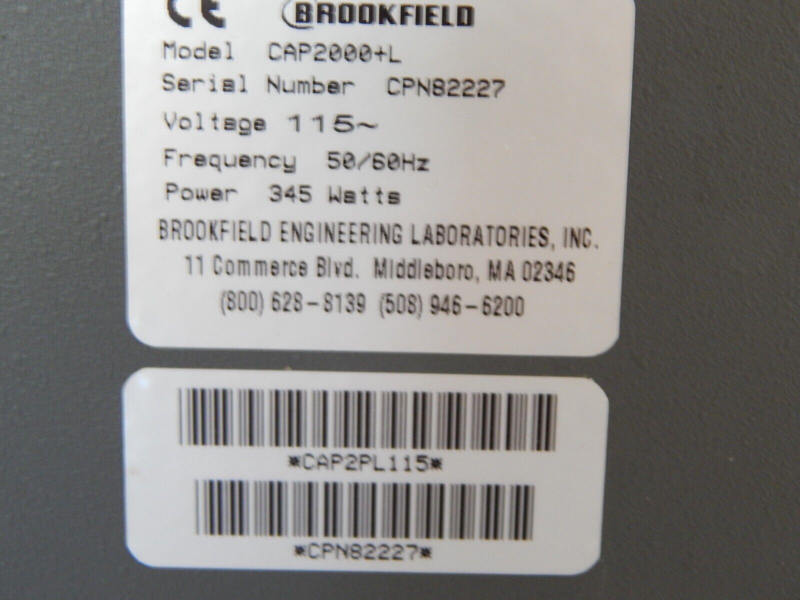 Ametek Brookfield CAP 2000+L Viscometer Ametek Brookfield CAP 2000+L Viscometer